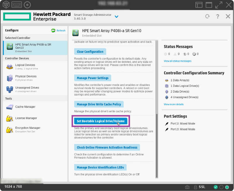 مراحل تنظیم بوت در Raid Controller