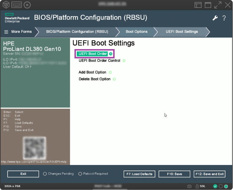 تنظیمات UEFI Boot Order