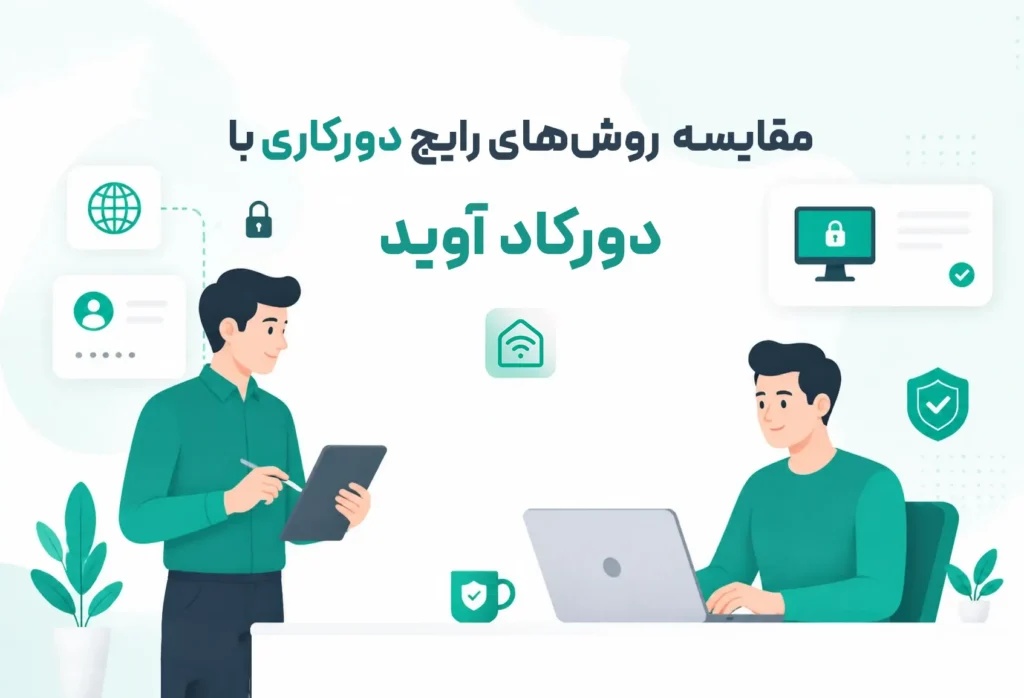 تصویر شاخص مرتبط با «مقایسه راهکارهای متداول دورکاری با راهکار سازمانی «دورکاد آوید»