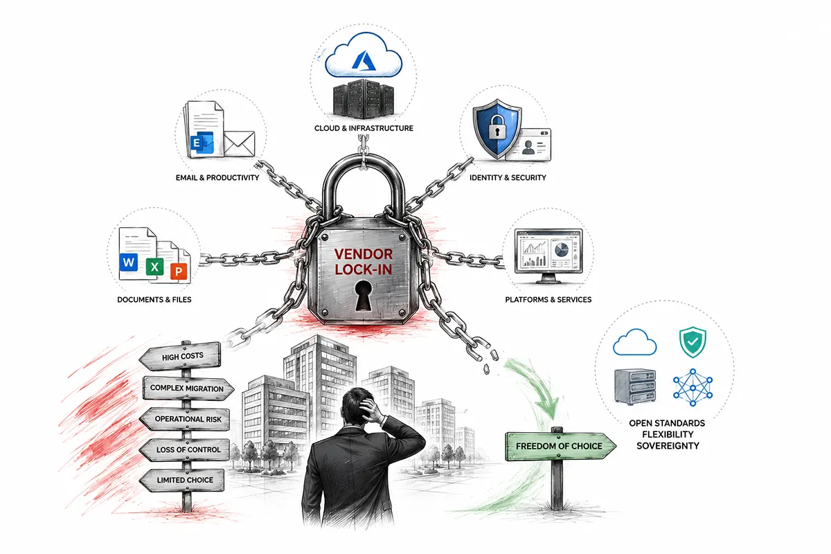 Vendor Lock-in و زنجیره وابستگی فناوری سازمانی از زیرساخت ابری تا امنیت و هویت